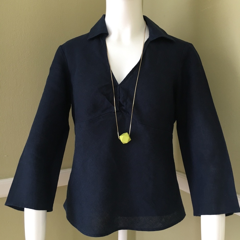 Talbots 100% Linen (Irish) Blue 2-piece Suit, sz 4 - Picture 4 of 8